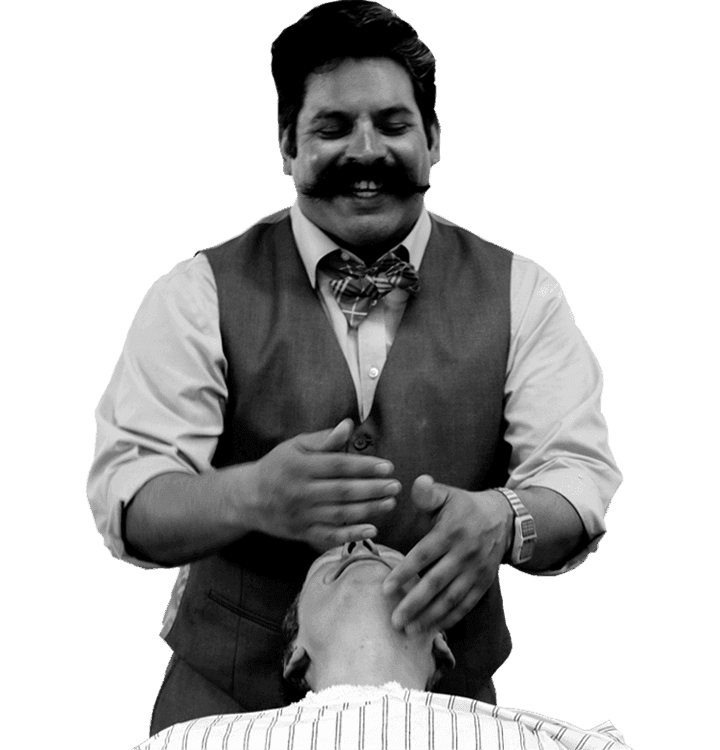 Barber Shaving Client Beard Barber Shaving Client Beard