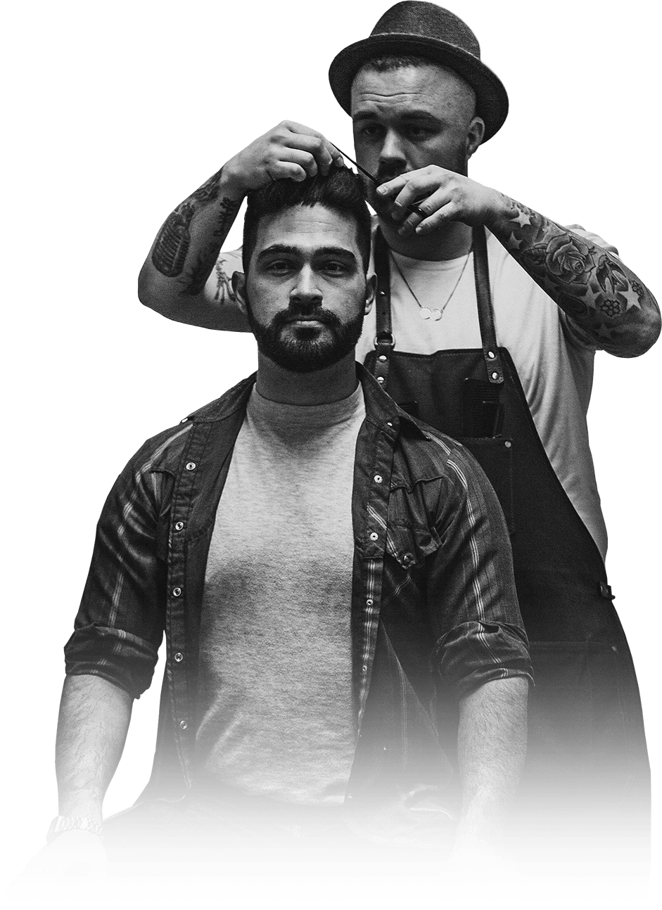 Barber Trimming Client Hair 1 Barber Trimming Client Hair 1